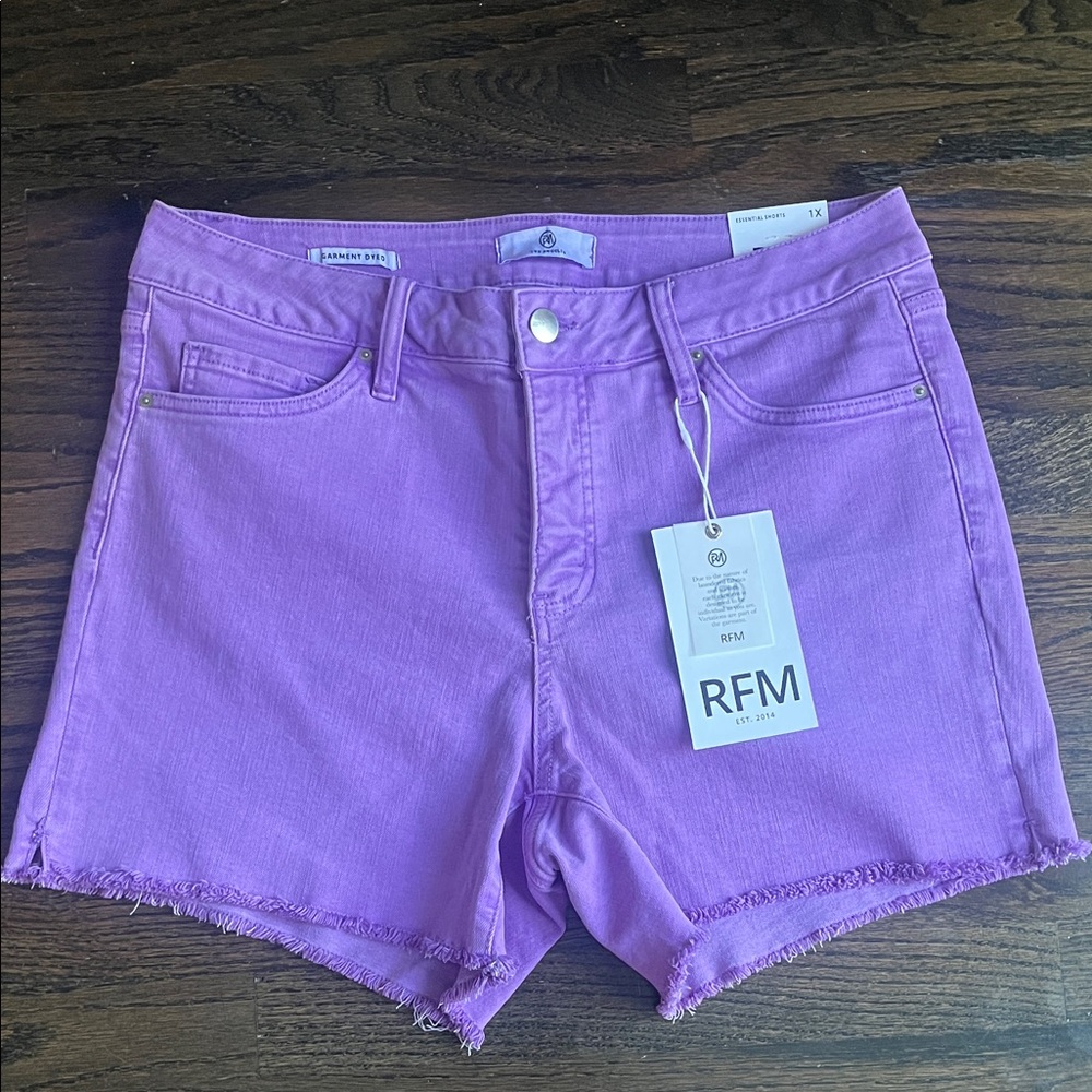 RFM Essential Shorts Lavender Stretchy Jean Shorts NWT